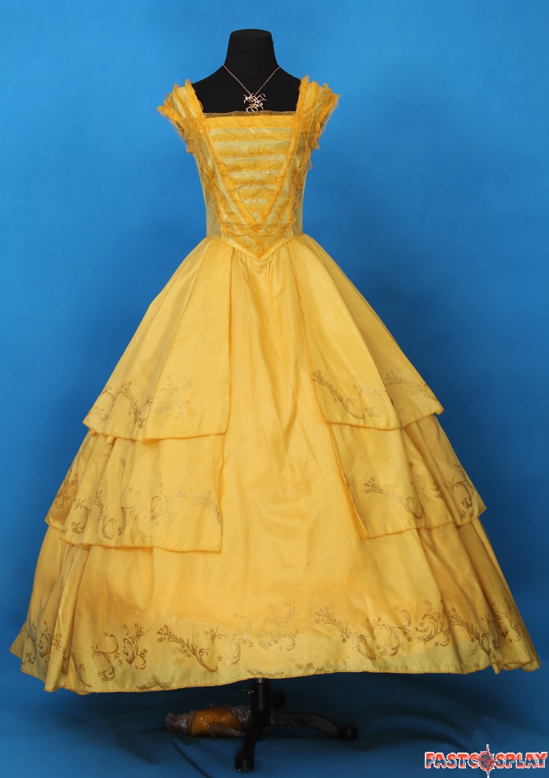 2017 Movie Beauty and The Beast Princess Belle Dress Deluxe Costume