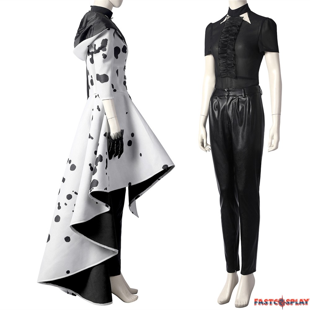 2021 Movie Cruella Cruella de Vil Halloween Carnival Suit Cosplay Cost –  TrendsinCosplay