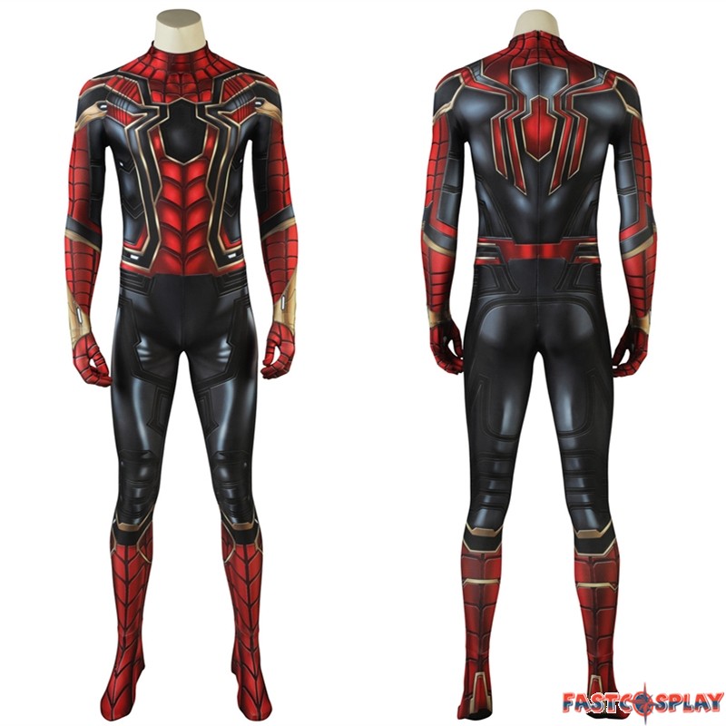 Avengers Infinity War Spider Man Cosplay Costume 3D Printed Jumpsuit