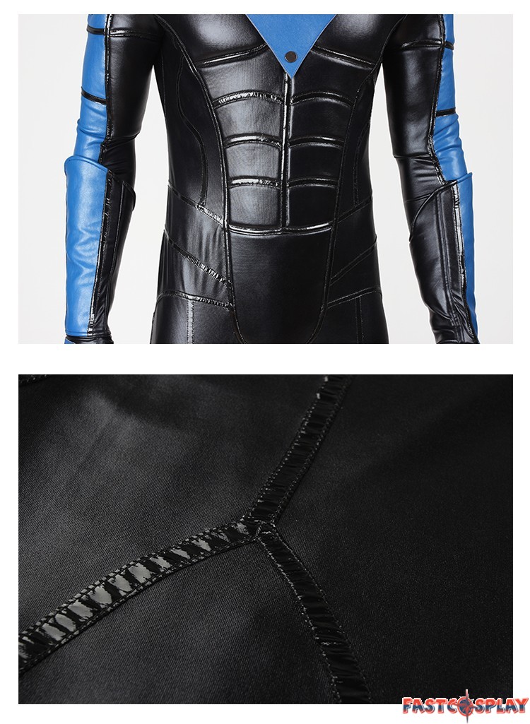 Arkham City Nightwing Cosplay Costumes Outfit.