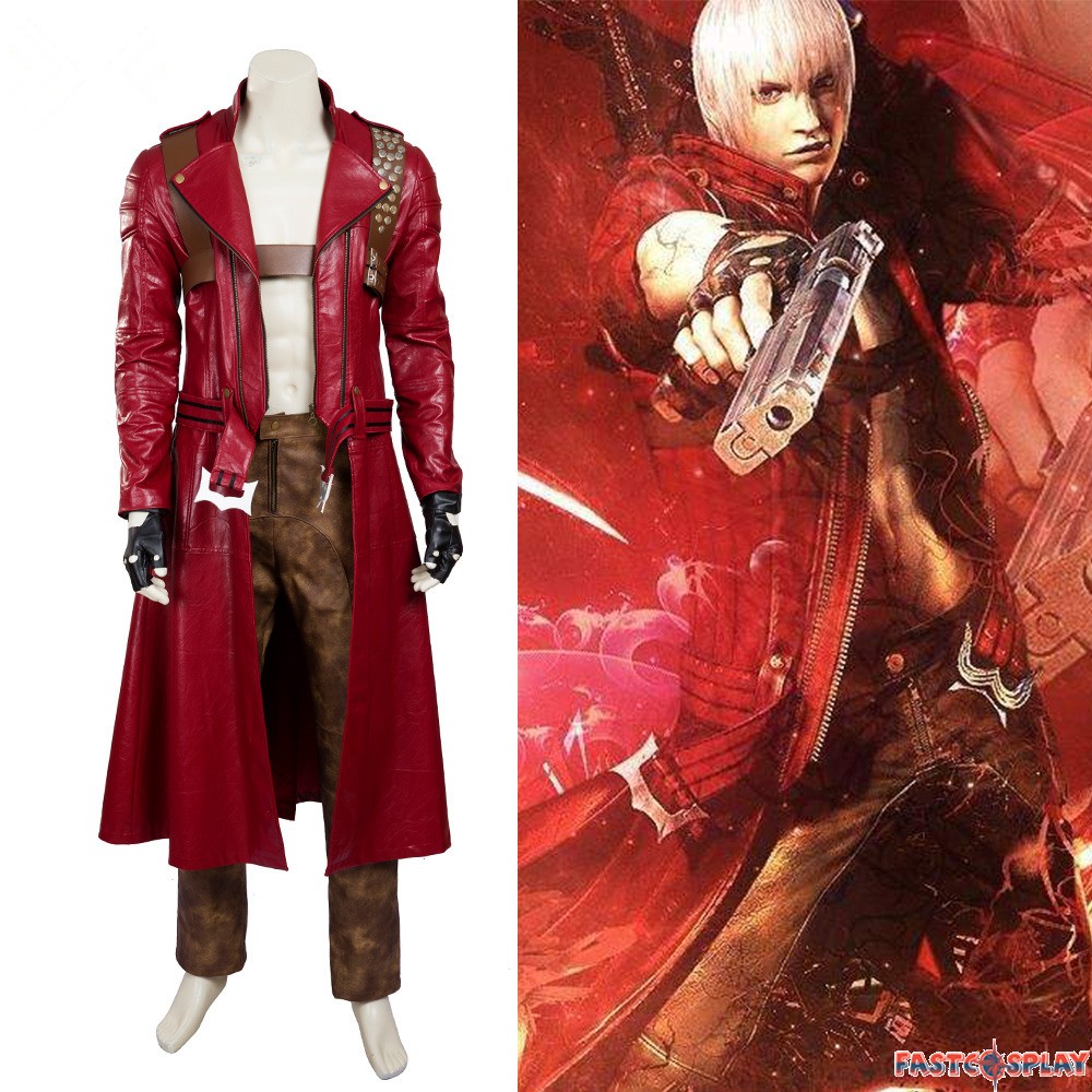 New hot!! Devil May Cry Dante DMC 5 Cosplay Costume Jacket coat