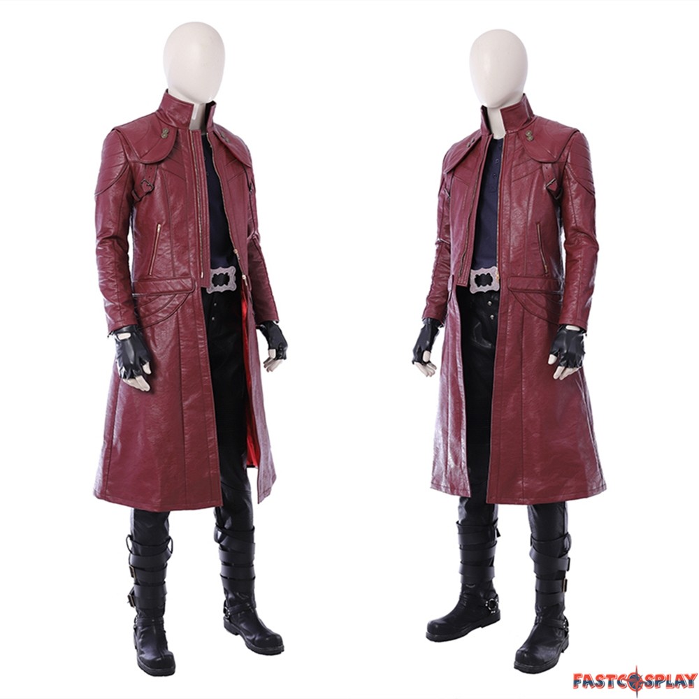  Devil May Cry Dante Cosplay Costume DMC 5 Deluxe Leather Full  Set : Clothing, Shoes & Jewelry