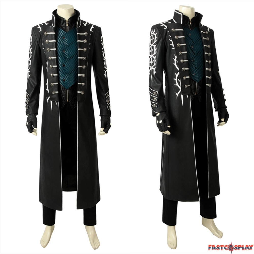 Devil May Cry 5 Vergil Windbreaker Vest Pants Gloves Suit Cosplay