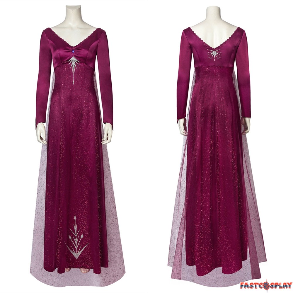 Frozen 2 Elsa Cosplay Dress Purple Dress
