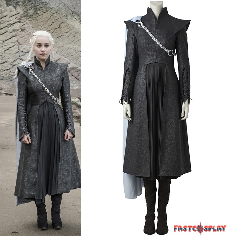 Renderen Goedaardig Meenemen Game of Thrones 7 Daenerys Targaryen Cosplay Costume with Cloak
