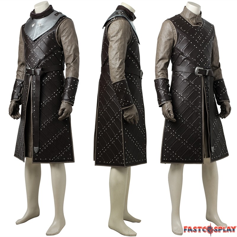 Game of Thrones Season 7 Jon Snow Cosplay Costume Deluxe Outfit