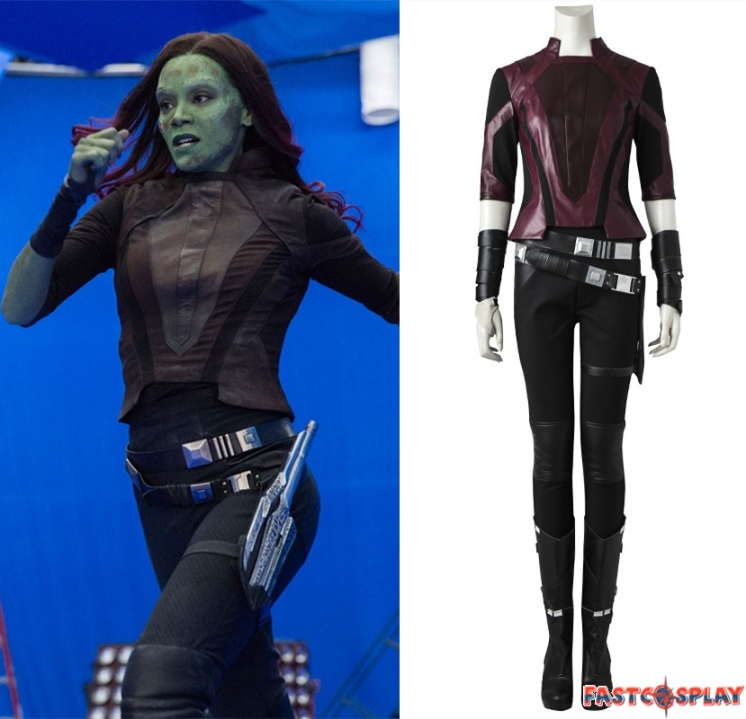 Guardians Of The Galaxy 2 Gamora Cosplay Costume Short Outfit Deluxe