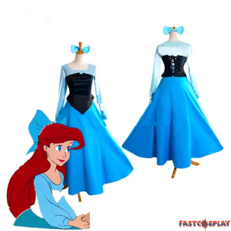 ariel blue dress costume for adults