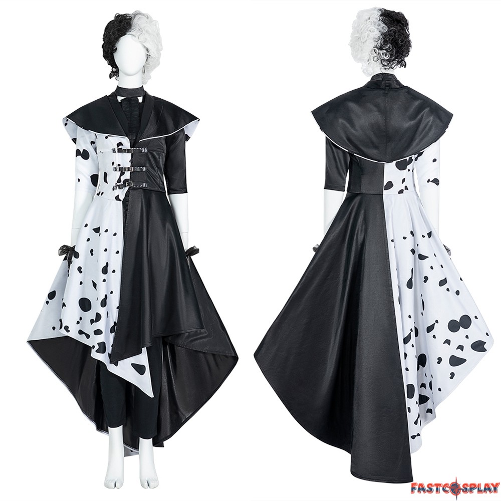 2021 Movie Cruella Cruella de Vil Halloween Carnival Suit Cosplay Cost –  TrendsinCosplay