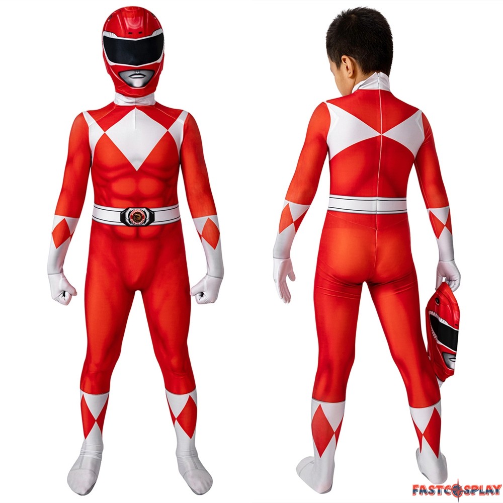 højdepunkt underjordisk verden Power Rangers Jason Red Ranger Kids 3D Jumpsuit