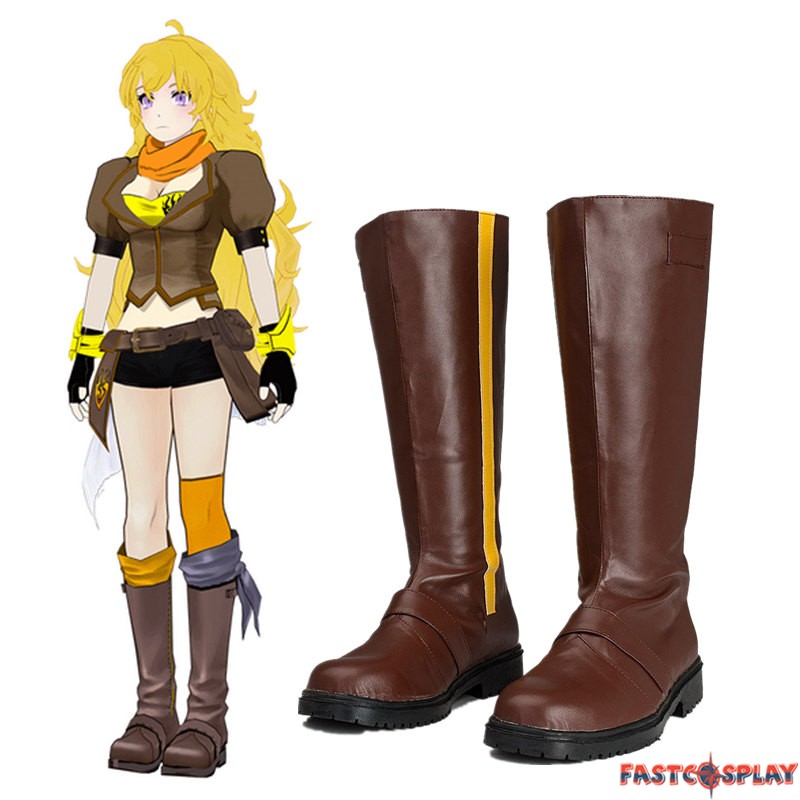 yellow long boots