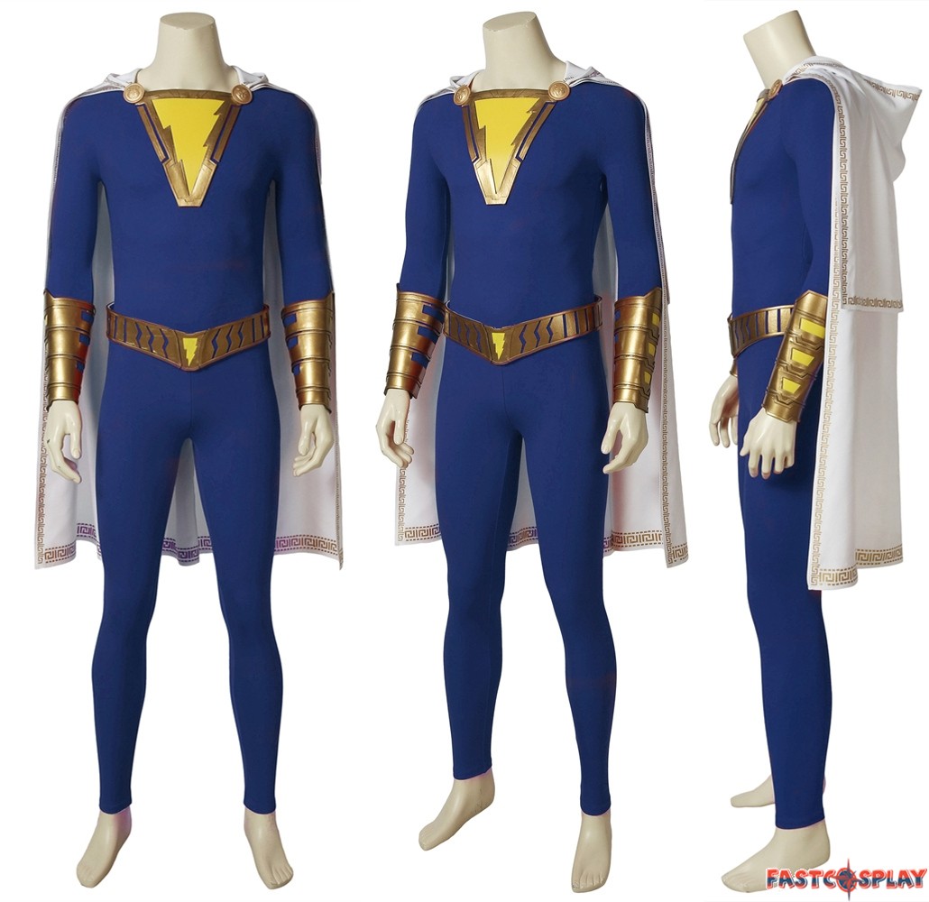 Shazam Freddy Freeman Cosplay Costume Blue