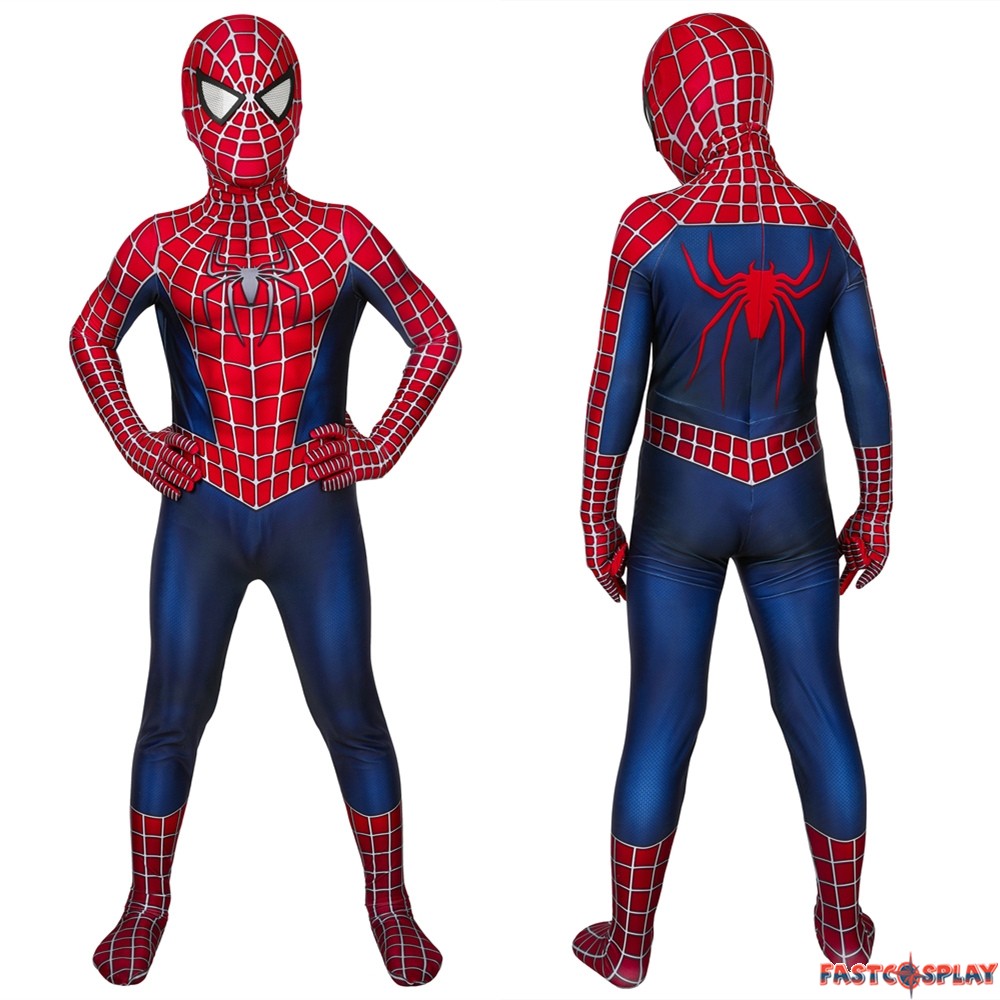 Spider Man Cosplay Costume Spider Man 2 Tobey Maguire Suit Version