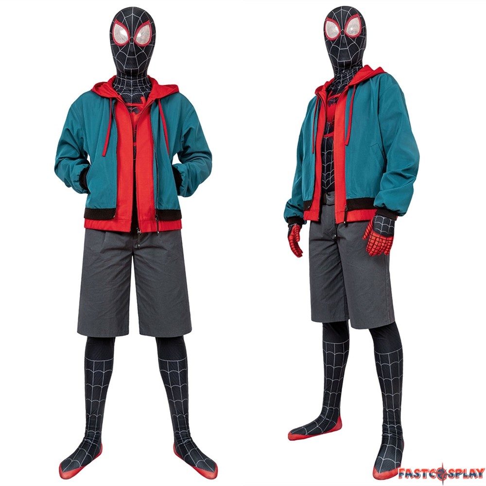 Spider Man Into The Spider Verse Miles Morales Cosplay Suit