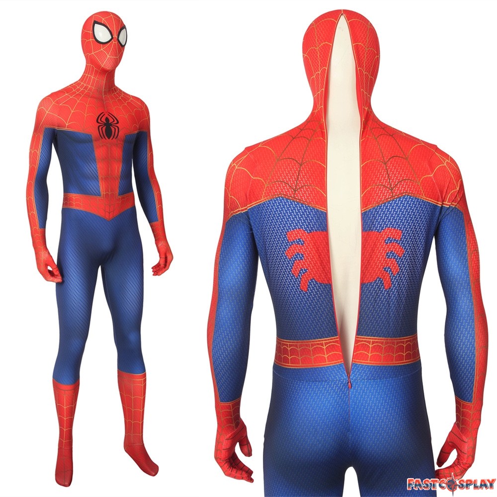 Spider-Man Into the Spider-Verse Costume Cosplay Peter Parker Jumpsuit Festival 