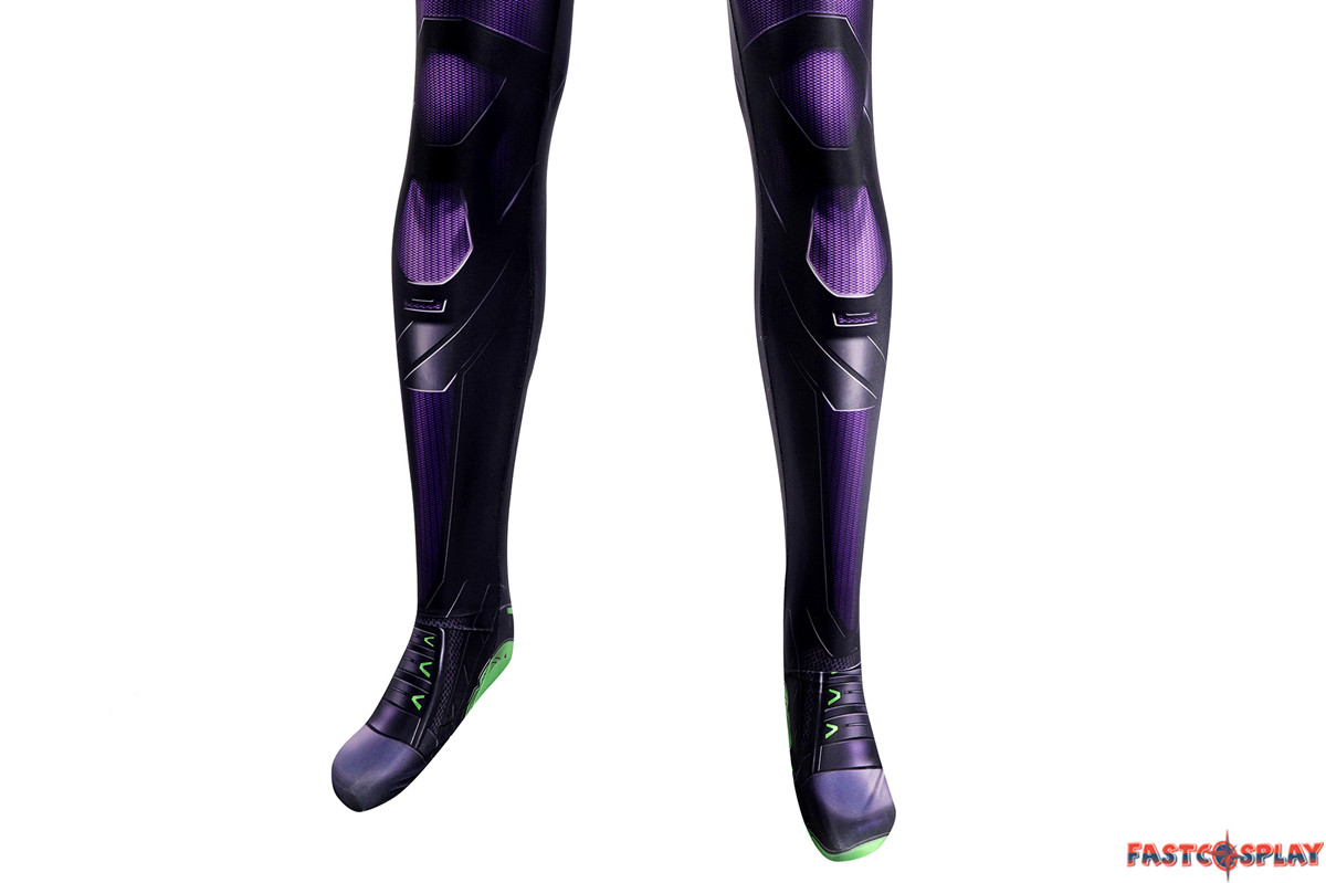 Spider-Man Miles Morales Purple Reign Suit Cosplay Jumpsuit