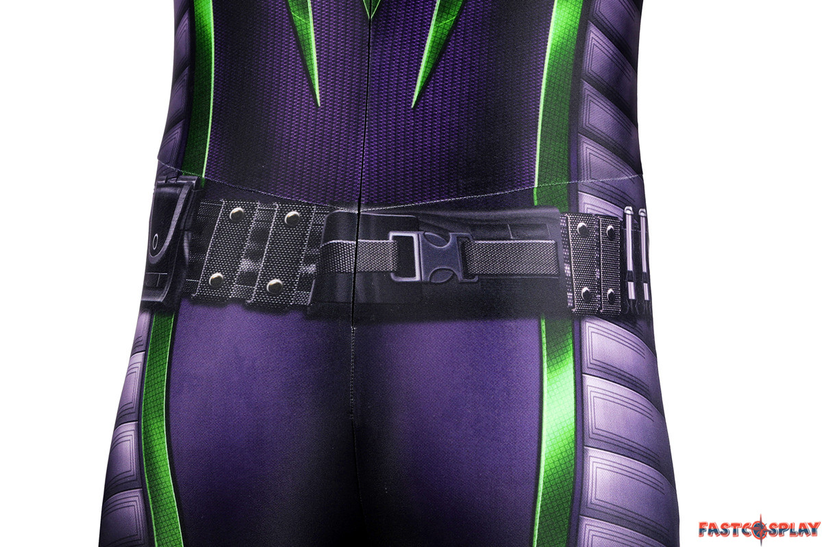 Spider-Man Miles Morales Purple Reign Suit Cosplay Jumpsuit