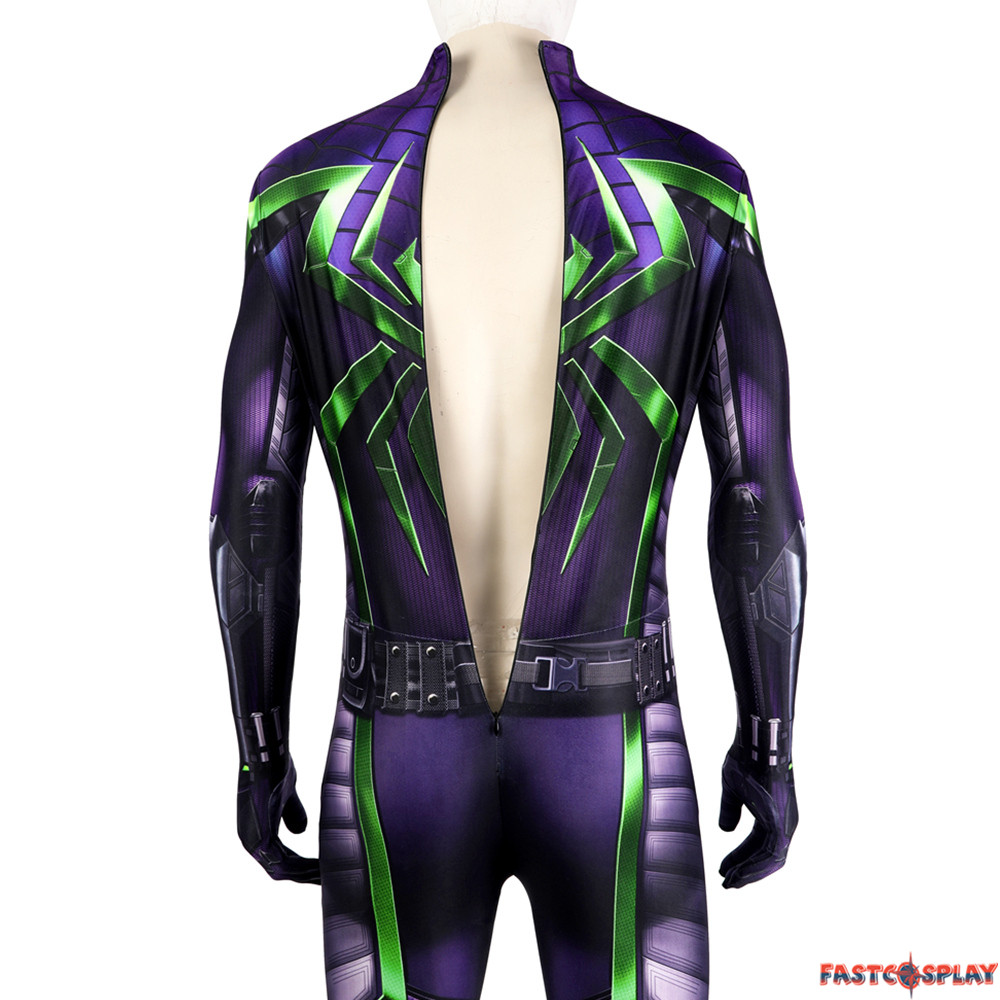 Spider-Man Miles Morales Purple Reign Suit Cosplay Jumpsuit