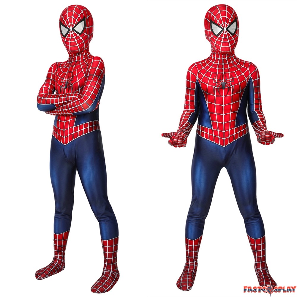 Spider-Man Peter Parker Kids 3D Jumpsuit Zentai