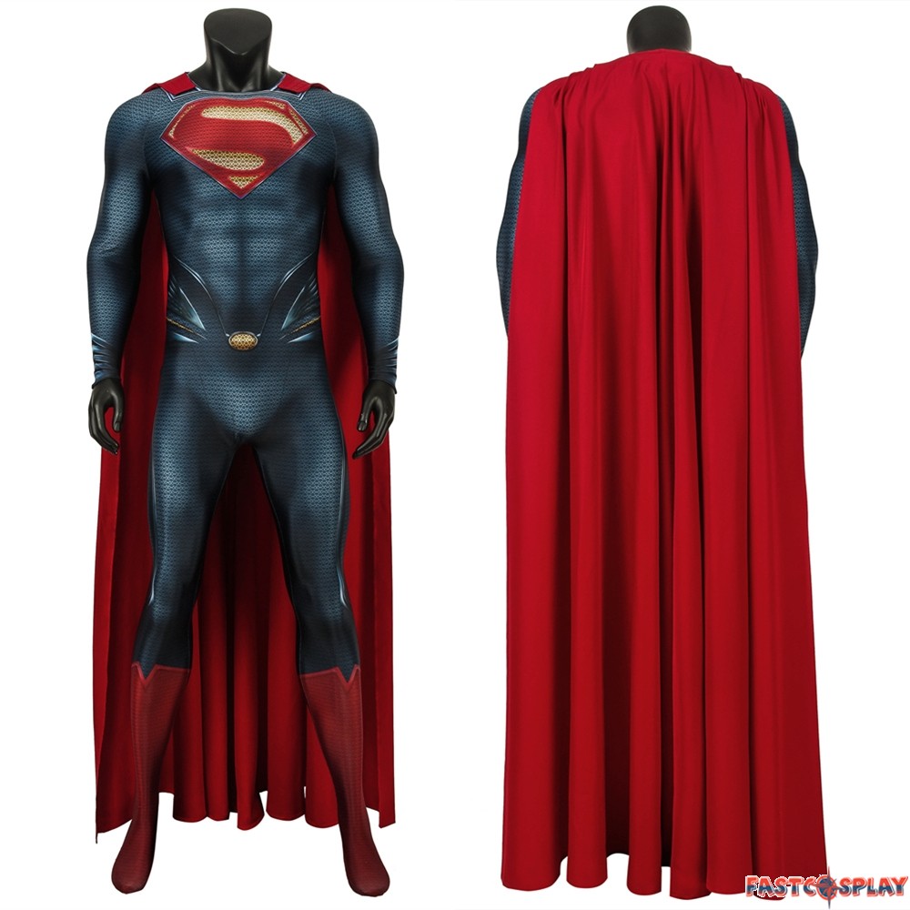 Man of Steel Superman Costume Cosplay Suit Clark Kent Jumpsuit Ver1