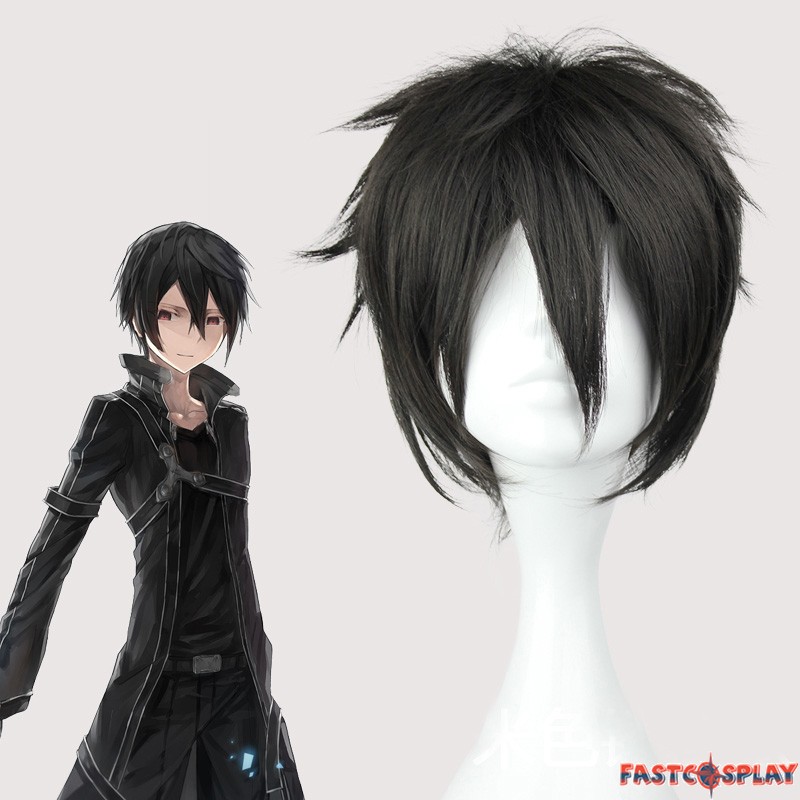 Sword Art Online Kirigaya Kazuto Black Wig Kirito Cosplay Wigs