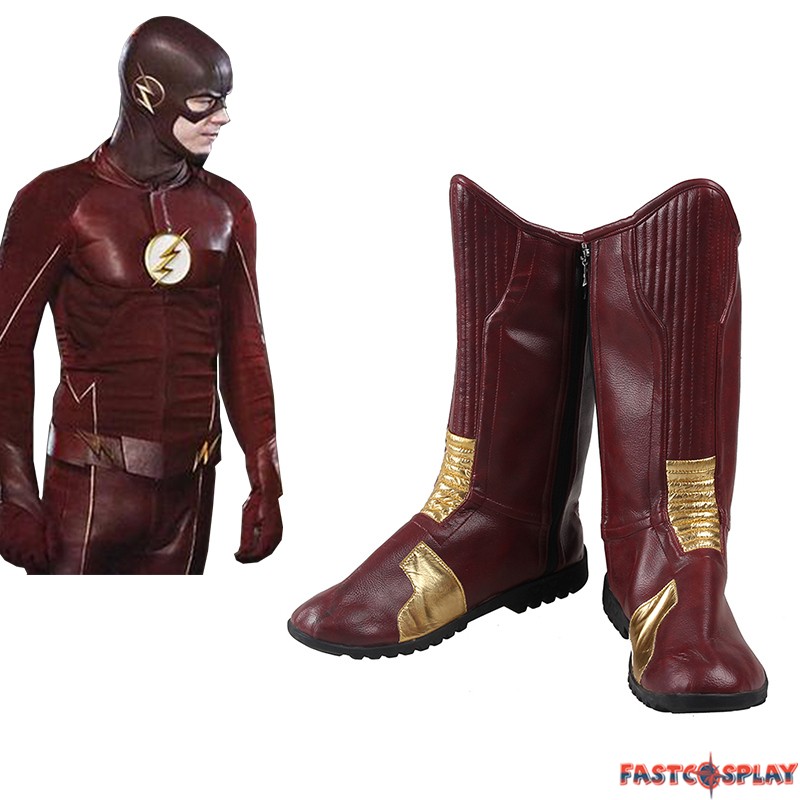 The Flash Barry Allen Cosplay Boots Shoes