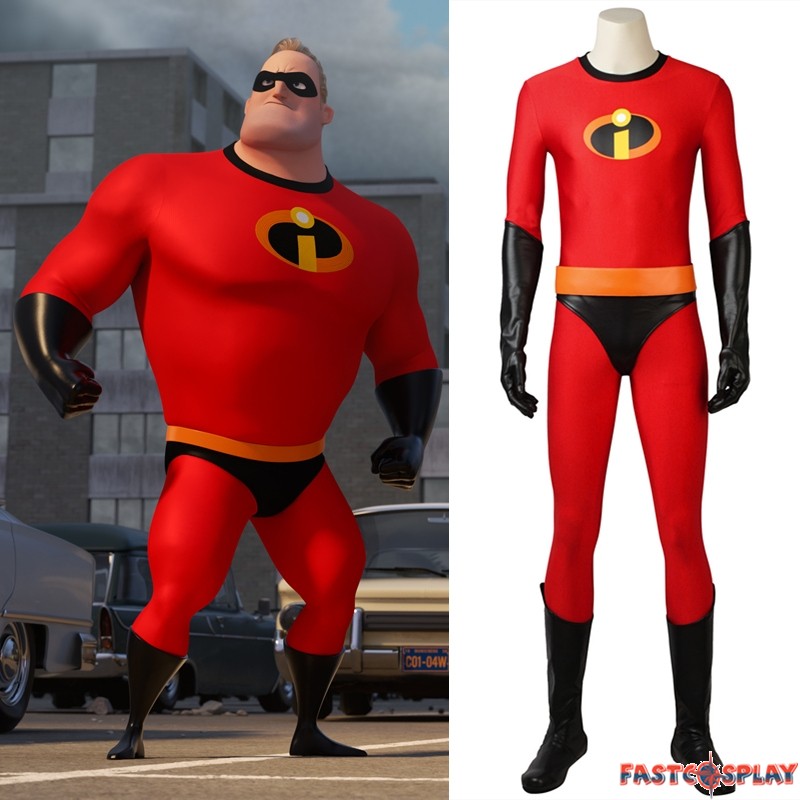 The Incredibles 2 Costume Bob Parr Mr Incredible Costume Cosplay Zentai Fan...
