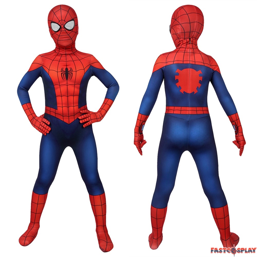 Ultimate Spider-Man Peter Parker Kids 3D Zentai Jumpsuit