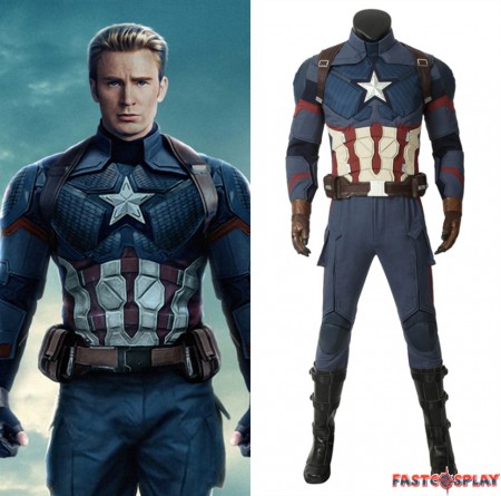 Avengers Endgame Captain America Cosplay Costume