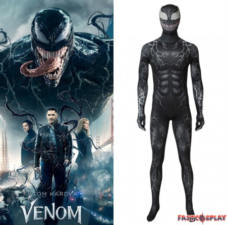 Venom Costume Eddie Brock Cosplay 3D Jumpsuit