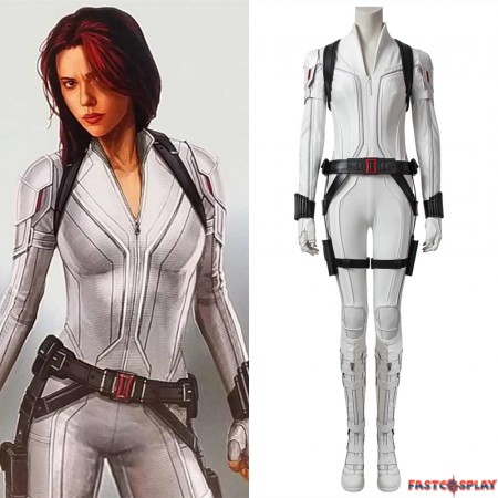 2020 Black Widow Cosplay Costume White Outfit