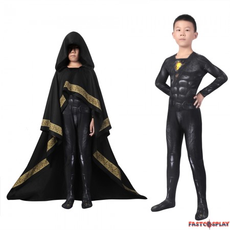 2022 Black Adam Kids Jumpsuit with Cloak