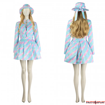 2023 Movie Barbie Cosplay Blue Dress