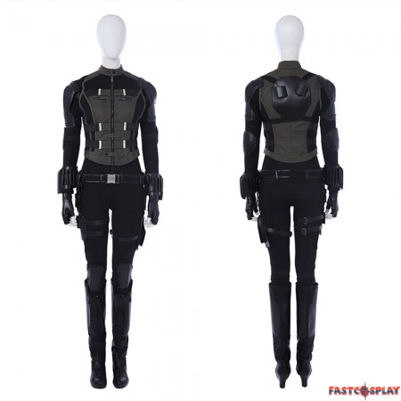 Avengers Infinity War Black Widow Costume Cosplay Outfit