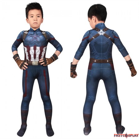 Avengers Infinity War Captain America Kids 3D Jumpsuit