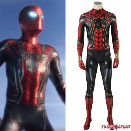 Avengers Infinity War Spider Man Cosplay Costume 3D Printed Jumpsuit