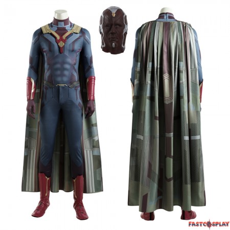 Avengers Infinity War Vision Cosplay Costume