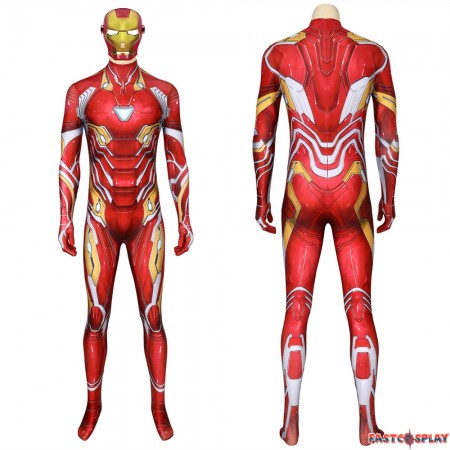 Avengers Iron Man Tony Stark Nanotech Suit Cosplay Jumpsuit