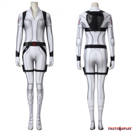 Black Widow Natasha Romanoff White 3D Jumpsuit