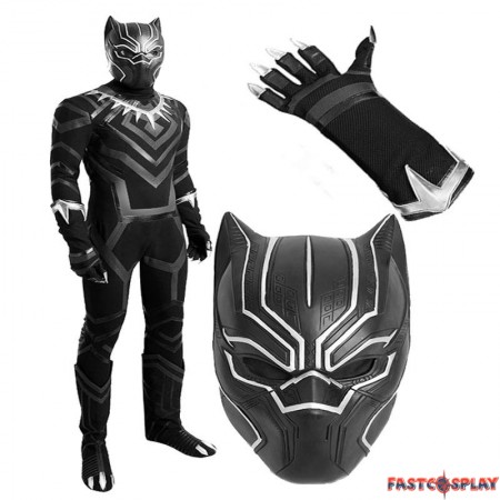 Civil War Black Panther T'Challa Costume Cosplay