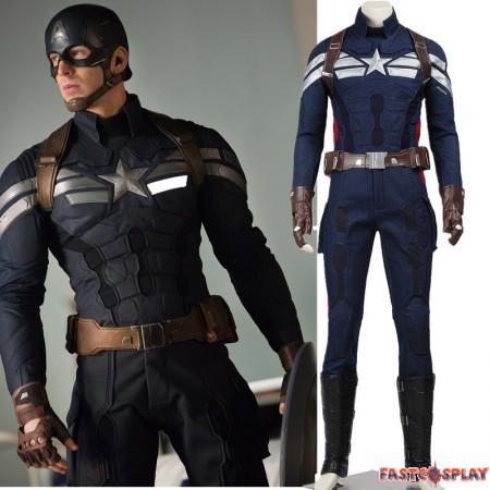 Captain America 2 Steve Rogers Cosplay Costume Deluxe Version