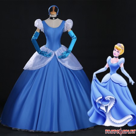 Disney Cinderella Princess Gorgeous Dress Cosplay Costume