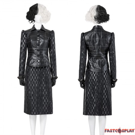 Cruella de Vil Cruella Cosplay Costume Outfit