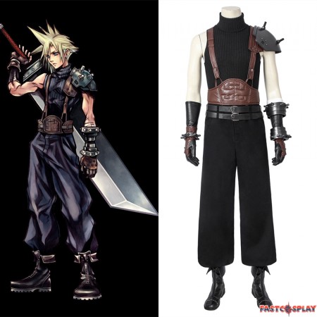 Final Fantasy VII FF7 PS4 Game Cloud Strife Cosplay Costume