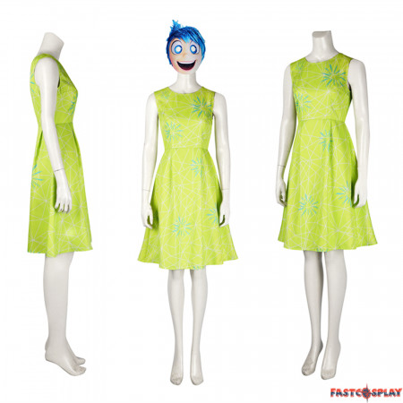 Inside Out 2 Joy Green Cosplay Dress