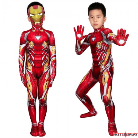 Iron Man Tony Stark Nanotech Suit 3D Kids Jumpsuit