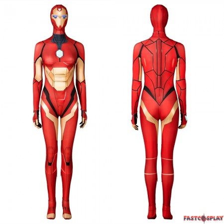 Ironheart Riri Williams Female Iron Man Cosplay Jumpsuit