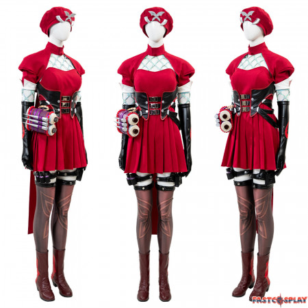 Marvel Rivals Psylocke Red Hat Cosplay Costume