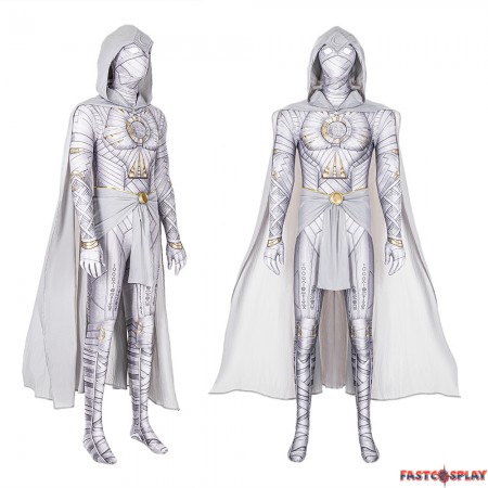 Moon Knight Cosplay Jumpsuit with Cloak