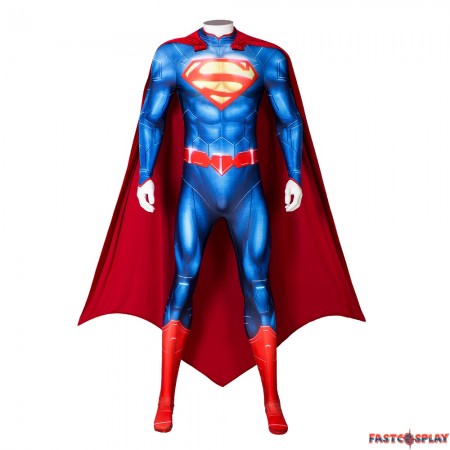 New 52 Superman Clark Kent 3D Jumpsuit with Cloak